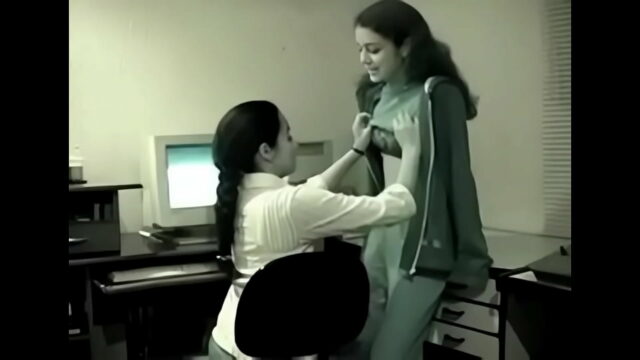 Two hot telugu lesbian girls have fun naked in office